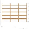image:imageNathan James Beacon 3Shelf Bookcase with Seagrass Cabinet Solid Wood Bookshelf with Storage with Solid Wood Frame SeagrassRaw Oak Set of 3Beacon Warm Pine