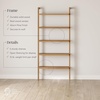 image:imageNathan James Beacon 3Shelf Bookcase with Seagrass Cabinet Solid Wood Bookshelf with Storage with Solid Wood Frame SeagrassRaw Oak Set of 3Beacon Warm Pine