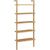 image:imageNathan James Beacon 3Shelf Bookcase with Seagrass Cabinet Solid Wood Bookshelf with Storage with Solid Wood Frame SeagrassRaw Oak Set of 3Beacon Warm Pine