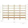 image:imageNathan James Beacon 3Shelf Bookcase with Seagrass Cabinet Solid Wood Bookshelf with Storage with Solid Wood Frame SeagrassRaw Oak Set of 3Beacon Warm Pine 6 Shelf