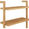 image:imageNathan James Beacon 3Shelf Bookcase with Seagrass Cabinet Solid Wood Bookshelf with Storage with Solid Wood Frame SeagrassRaw Oak Set of 3Beacon Warm Pine