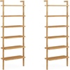 image:imageNathan James Beacon 3Shelf Bookcase with Seagrass Cabinet Solid Wood Bookshelf with Storage with Solid Wood Frame SeagrassRaw Oak Set of 3Beacon Warm Pine 6 Shelf