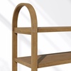 image:imageNathan James Beacon 3Shelf Bookcase with Seagrass Cabinet Solid Wood Bookshelf with Storage with Solid Wood Frame SeagrassRaw Oak Set of 3Syd Light Brown