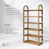 image:imageNathan James Beacon 3Shelf Bookcase with Seagrass Cabinet Solid Wood Bookshelf with Storage with Solid Wood Frame SeagrassRaw Oak Set of 3Syd Light Brown