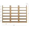 image:imageNathan James Beacon 3Shelf Bookcase with Seagrass Cabinet Solid Wood Bookshelf with Storage with Solid Wood Frame SeagrassRaw Oak Set of 3Syd Light Brown