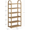 image:imageNathan James Beacon 3Shelf Bookcase with Seagrass Cabinet Solid Wood Bookshelf with Storage with Solid Wood Frame SeagrassRaw Oak Set of 3Syd Light Brown