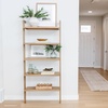 image:imageNathan James Beacon 5 Tier Bookshelf Wall Mounted Bookcase Solid Wood Bookshelf in Wire Brushed Finish Boho Rustic Bookcase