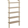 image:imageNathan James Beacon 5 Tier Bookshelf Wall Mounted Bookcase Solid Wood Bookshelf in Wire Brushed Finish Boho Rustic Bookcase