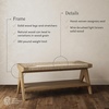image:imageNathan James Beacon Bohemian Bench Seat with Shoe Storage Seagrass Entryway or End of Bed Bench with Solid Wood Frame Brushed Light BrownBrushed Light BrownSeagrass
