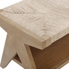 image:imageNathan James Beacon Bohemian Bench Seat with Shoe Storage Seagrass Entryway or End of Bed Bench with Solid Wood Frame Brushed Light BrownBrushed Light BrownSeagrass