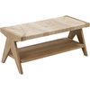 image:imageNathan James Beacon Bohemian Bench Seat with Shoe Storage Seagrass Entryway or End of Bed Bench with Solid Wood Frame Brushed Light BrownBrushed Light BrownSeagrass