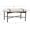 image:imageNathan James Beacon Bohemian Bench Seat with Shoe Storage Seagrass Entryway or End of Bed Bench with Solid Wood Frame Brushed Light BrownWhite BoucleLight OakMatte Black