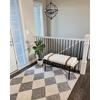 image:imageNathan James Beacon Bohemian Bench Seat with Shoe Storage Seagrass Entryway or End of Bed Bench with Solid Wood Frame Brushed Light BrownWhite BoucleLight OakMatte Black