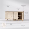 image:imageNathan James Beacon Boho TV Stand Free Standing Kitchen Cabinet Storage with Adjustable Interior Shelf and Seagrass Accent SeagrassRaw Oak Set of 2Brushed Light Brownseagrass