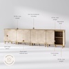 image:imageNathan James Beacon Boho TV Stand Free Standing Kitchen Cabinet Storage with Adjustable Interior Shelf and Seagrass Accent SeagrassRaw Oak Set of 2Brushed Light Brownseagrass