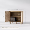 image:imageNathan James Beacon Boho TV Stand Free Standing Kitchen Cabinet Storage with Adjustable Interior Shelf and Seagrass Accent SeagrassRaw Oak Set of 2Brushed Light Brownseagrass