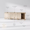 image:imageNathan James Beacon Boho TV Stand Free Standing Kitchen Cabinet Storage with Adjustable Interior Shelf and Seagrass Accent SeagrassRaw Oak Set of 2Brushed Light Brownseagrass