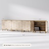 image:imageNathan James Beacon Boho TV Stand Free Standing Kitchen Cabinet Storage with Adjustable Interior Shelf and Seagrass Accent SeagrassRaw Oak Set of 2Brushed Light Brownseagrass