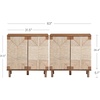 image:imageNathan James Beacon Boho TV Stand Free Standing Kitchen Cabinet Storage with Adjustable Interior Shelf and Seagrass Accent SeagrassRaw Oak Set of 2Dark Brownseagrass
