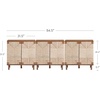 image:imageNathan James Beacon Boho TV Stand Free Standing Kitchen Cabinet Storage with Adjustable Interior Shelf and Seagrass Accent SeagrassRaw Oak Set of 2Dark Brownseagrass