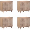 image:imageNathan James Beacon Boho TV Stand Free Standing Kitchen Cabinet Storage with Adjustable Interior Shelf and Seagrass Accent SeagrassRaw Oak Set of 2Raw Oakseagrass