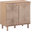 image:imageNathan James Beacon Boho TV Stand Free Standing Kitchen Cabinet Storage with Adjustable Interior Shelf and Seagrass Accent SeagrassRaw Oak Set of 2Raw Oakseagrass