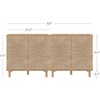image:imageNathan James Beacon Boho TV Stand Free Standing Kitchen Cabinet Storage with Adjustable Interior Shelf and Seagrass Accent SeagrassRaw Oak Set of 2Raw Oakseagrass