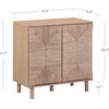 image:imageNathan James Beacon Boho TV Stand Free Standing Kitchen Cabinet Storage with Adjustable Interior Shelf and Seagrass Accent SeagrassRaw Oak Set of 2Raw Oakseagrass