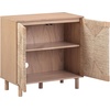 image:imageNathan James Beacon Boho TV Stand Free Standing Kitchen Cabinet Storage with Adjustable Interior Shelf and Seagrass Accent SeagrassRaw Oak Set of 2Raw Oakseagrass