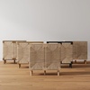 image:imageNathan James Beacon Boho TV Stand Free Standing Kitchen Cabinet Storage with Adjustable Interior Shelf and Seagrass Accent SeagrassRaw Oak Set of 2Whiteseagrass
