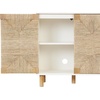 image:imageNathan James Beacon Boho TV Stand Free Standing Kitchen Cabinet Storage with Adjustable Interior Shelf and Seagrass Accent SeagrassRaw Oak Set of 2Whiteseagrass