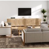 image:imageNathan James Beacon Boho TV Stand Free Standing Kitchen Cabinet Storage with Adjustable Interior Shelf and Seagrass Accent SeagrassRaw Oak Set of 2Whiteseagrass