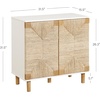 image:imageNathan James Beacon Boho TV Stand Free Standing Kitchen Cabinet Storage with Adjustable Interior Shelf and Seagrass Accent SeagrassRaw Oak Set of 2Whiteseagrass
