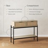 image:imageNathan James Beacon Wooden Sofa Console Table with Drawers Bohemian Entryway Table Hallway Table with Seagrass Shelf Light BrownAndrew Light OakBlack