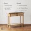 image:imageNathan James Beacon Wooden Sofa Console Table with Drawers Bohemian Entryway Table Hallway Table with Seagrass Shelf Light BrownBeacon Light BrownSeagrass