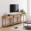 image:imageNathan James Beacon Wooden Sofa Console Table with Drawers Bohemian Entryway Table Hallway Table with Seagrass Shelf Light BrownBeacon Light BrownSeagrass