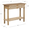 image:imageNathan James Beacon Wooden Sofa Console Table with Drawers Bohemian Entryway Table Hallway Table with Seagrass Shelf Light BrownBeacon Light BrownSeagrass