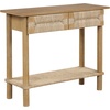 image:imageNathan James Beacon Wooden Sofa Console Table with Drawers Bohemian Entryway Table Hallway Table with Seagrass Shelf Light BrownBeacon Light BrownSeagrass
