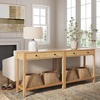 image:imageNathan James Beacon Wooden Sofa Console Table with Drawers Bohemian Entryway Table Hallway Table with Seagrass Shelf Light BrownEvelyn Natural Brown