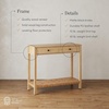 image:imageNathan James Beacon Wooden Sofa Console Table with Drawers Bohemian Entryway Table Hallway Table with Seagrass Shelf Light BrownEvelyn Natural Brown