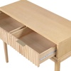image:imageNathan James Beacon Wooden Sofa Console Table with Drawers Bohemian Entryway Table Hallway Table with Seagrass Shelf Light BrownJasper Warm Pine