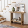 image:imageNathan James Beacon Wooden Sofa Console Table with Drawers Bohemian Entryway Table Hallway Table with Seagrass Shelf Light BrownVirgo Light Brown