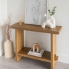 image:imageNathan James Beacon Wooden Sofa Console Table with Drawers Bohemian Entryway Table Hallway Table with Seagrass Shelf Light BrownVirgo Light Brown