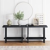image:imageNathan James Beacon Wooden Sofa Console Table with Drawers Bohemian Entryway Table Hallway Table with Seagrass Shelf Light BrownVirgo Reclaimed Black Oak