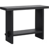 image:imageNathan James Beacon Wooden Sofa Console Table with Drawers Bohemian Entryway Table Hallway Table with Seagrass Shelf Light BrownVirgo Reclaimed Black Oak