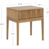 image:imageNathan James Boho Jasper Wood Nightstand with Drawer Fluted Side Table or End Table with Storage Light BrownLight BrownGold