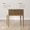 image:imageNathan James Boho Jasper Wood Nightstand with Drawer Fluted Side Table or End Table with Storage Light BrownLight BrownGold