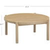 image:imageNathan James Bora Round Outdoor Coffee Table Farmhouse Wood Coffee Table for Patio or Porch Solid Acacia Wood