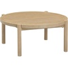 image:imageNathan James Bora Round Outdoor Coffee Table Farmhouse Wood Coffee Table for Patio or Porch Solid Acacia Wood