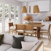 image:imageNathan James Briggs Modern Farmhouse Dining Set for 6 Solid Wood Dining Room Table Set with 6 Upholstered Dining Chairs Light BrownLight Brown
